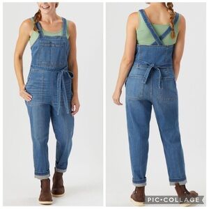 Duluth Women's Medium Wash Daily Denim Tie Overall Jumpsuit Size 6 Reg